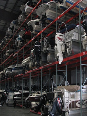 Warehouse Racks Used for Boat Storage